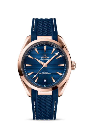 Omega Seamaster Aqua Terra 150M Master Chronometer 41 Sedna Gold / Blue / Rubber